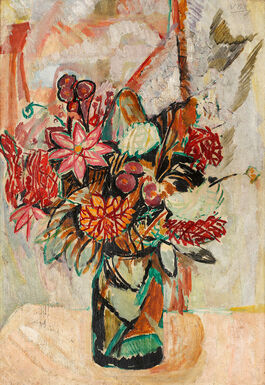 Vanessa Bell: Still Life of Dahlias, Chrysanthemums and Begonias